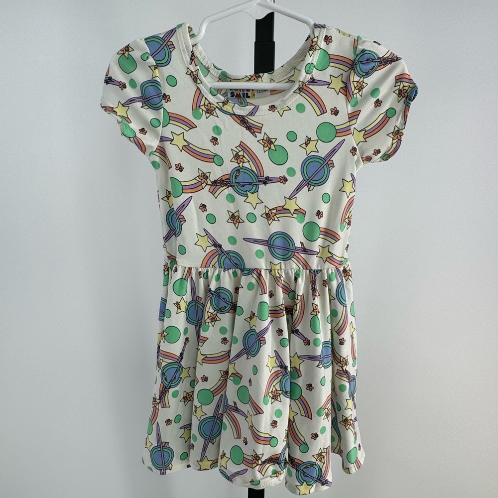 Dot Dot Smile space cap dress size 12-24 months new with tags